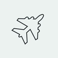 Plane vector icon illustration sign