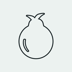 Pear vector icon illustration sign