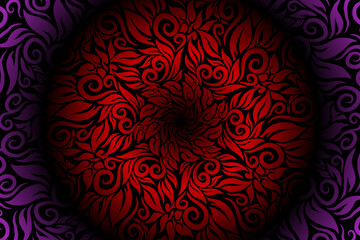 seamless colourful caleidoscope gradient flower art pattern of indonesian traditional tenun batik ethnic dayak ornament for wallpaper ads background sticker or clothing