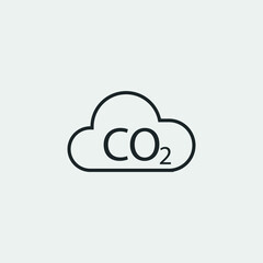 Obraz premium Carbon dioxide vector icon illustration sign