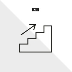 Upstairs vector icon illustration sign