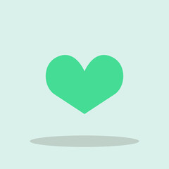 Love heart vector icon illustration sign