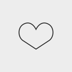 Love heart vector icon illustration sign