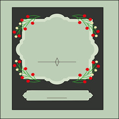 Beautiful Christmas card with light green background llustration