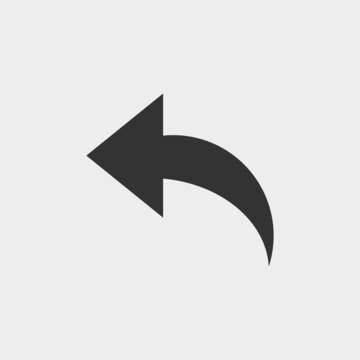 Back arrow vector icon illustration sign