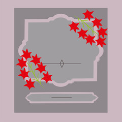 Delicate card with flowers and a place for an inscription llustration