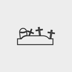 Graveyard vector icon illustration sign