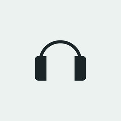 Headphones vector icon illustration sign