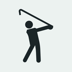 Golf vector icon illustration sign