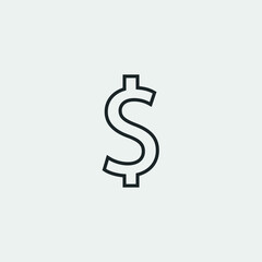 Dollar sign vector icon illustration sign