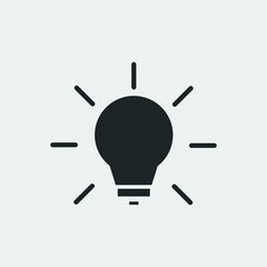 Bulb vector icon illustration sign