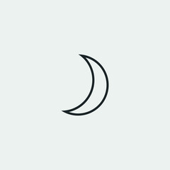 Moon vector icon illustration sign