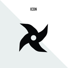 Ninja star vector icon illustration sign