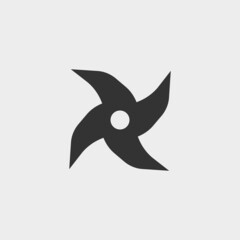 Ninja star vector icon illustration sign