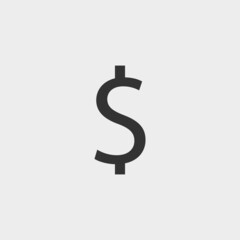 Dollar currency vector icon illustration sign