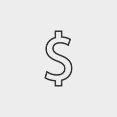 Dollar currency vector icon illustration sign
