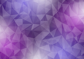 氷のような抽象的な幾何学模様と紫系グラデーション背景素材