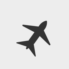 Aeroplane vector icon illustration sign