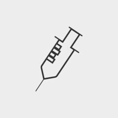 Syringe vector icon illustration sign