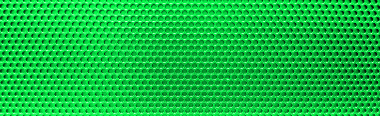 green abstract plastic surface with holes like a grid.