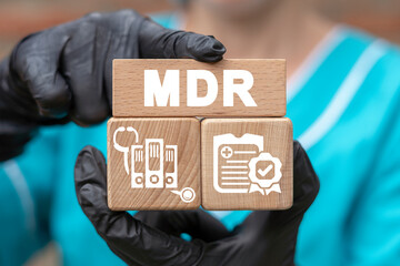 Medical Device Regulation concept. MDR department regulations standards.