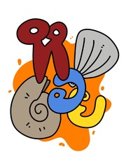 text shell on white background (thai word)