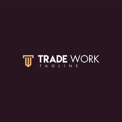 Fototapeta na wymiar Trade work. Logo template.