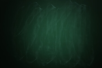 Dirty green chalkboard as background. Vignette effect