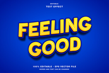 Feeling Good 3D Editable Text Effect