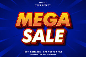 Mega Sale 3D Promotion Editable Text effect