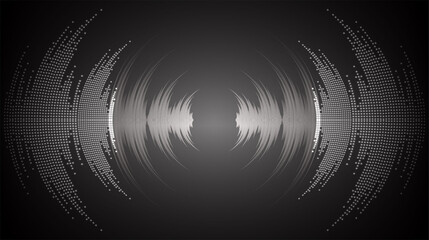 Sound waves oscillating dark light
