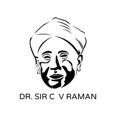 vector illustration design and sir chandrasekhara venkata Raman suitable for school graduation events from national science