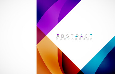 Fototapeta premium Minimal background. Abstract square shape with round corners created with wavy forms. Vector Illustration For Wallpaper, Banner, Background, Landing Page