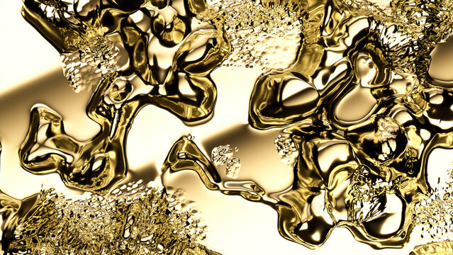 Gloss, Glistening Opulent texture. A Golden surface for Luxurious, Gold Backgrounds.