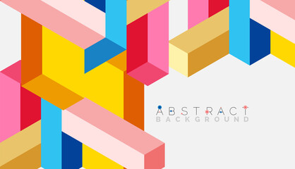 Abstract background. 3d cubes, cubic elements and blocks. Techno or business concept for wallpaper, banner, background, landing page