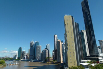 Brisbane City Streets and Buildings also the Brisbane River Day and Night