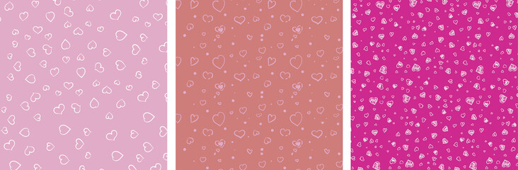 love hart vector pattern set