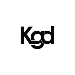 kgd letter original monogram logo design