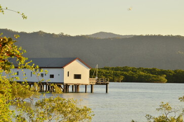 Port Douglas beaches and rainforest, danger sings and mangroves while sunset and sunrises