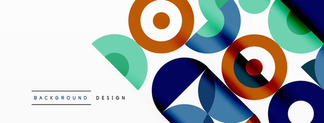 Colorful circle abstract background. Template for wallpaper, banner, presentation, background