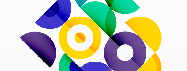 Colorful circle abstract background. Template for wallpaper, banner, presentation, background