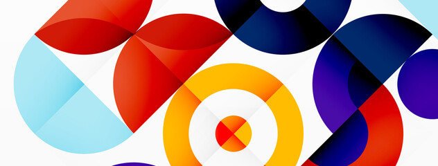 Fototapeta premium Colorful circle abstract background. Template for wallpaper, banner, presentation, background