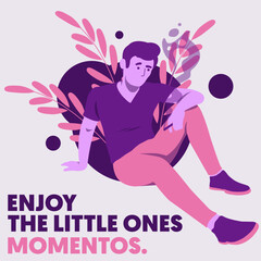 Ilustración vectorial de, personas únicas, diseño creativo y único