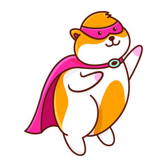 Flying Hamster Illustration