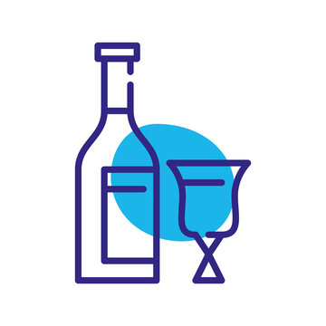 Church wine icon. Pixel perfect, editable stroke, color icon