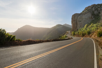 Malibu mountains cliff road