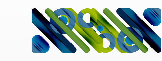 Creative geometric wallpaper. Minimal lines and circles background