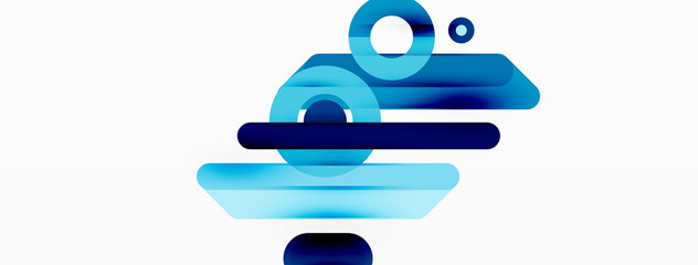 Lines geometric background. Stripes and rings composition business template for wallpaper, banner, background or landing