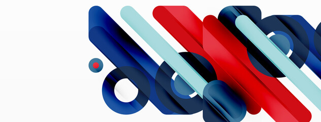 Creative geometric wallpaper. Minimal lines and circles background