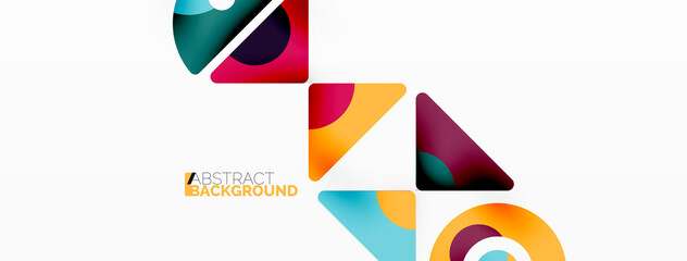 Creative geometric wallpaper. Minimal abstract background. Triangles and circles composition vector illustration for wallpaper banner background or landing page